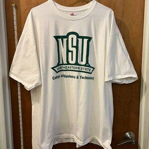 Size 2X - NSU - White Short Sleeve Northeastern State University T-Shirt